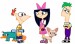 Perry,Phineas Flynn,izabella Grcia Shaphiro,Pinky,Ferb Fletcher